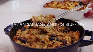 Italian Sausage and Fig Stuffing | STAUB Cast Iron Recipes | Side Dishes