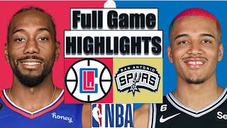 Los Angeles Clippers Vs San Antonio Spurs  FULL GAME Highlight  |2022 NBA Regular Season