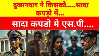 सादा कपड़ों में SP. मैडम साड़ी खरीदने पहुंची | दुकानदार ने पुलिस बुला ली| Heart Touching Story