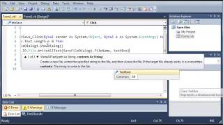 Visual Basic Tutorial 130 SaveFileDialog 