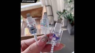 TRANSPARENT CARTOON CUTE CHARGING CABLE PROTECTOR