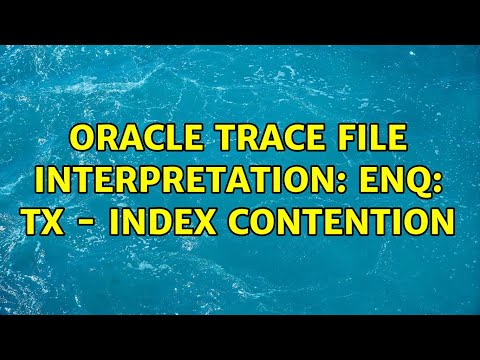 How to fix enq TX index contention?