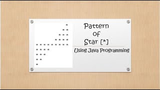 Pattern of Star [*] in Java Programming Language (Pattern24)