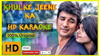Khulke Jeene Ka Karaoke | Dil Bechara |  Cover Karaoke | Clean Karaoke | Singing Xone