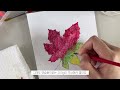 모나미 플러스펜 수채화 망하는 이유 낙엽그리기 캘리그라피 다꾸 calligraphy watercolor painting