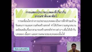 09/12/2564   ป.1  วิชานาฏศิลป์ เรื่องสรุปการเคลื่อนไหวพื้นฐาน