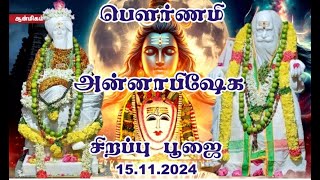 15.11.2024 பௌர்ணமி அன்னாபிஷேக சிறப்பு பூஜை#venkatramanjeevaswamathi #jeevasamadhi #irattaimahan