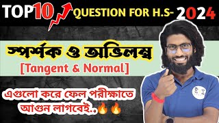 HS 2024 TOP 10 Questions: স্পর্শক ও অভিলম্ব (Tangent and Normal)