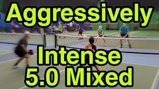 Aggressively Intense 5.0 Pickleball Mixed Doubles Rec Game