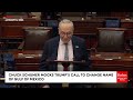 donald trump is in over his head chuck schumer mocks trump’s call to change gulf of mexico s name