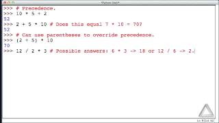 Unit 2 Video 8: Precedence