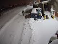 person unexpectedly falls into accumulated snow in cold weather 1290384