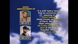 Omid Gaston ~ Short Obituary