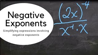 Simplify expressions with negative exponents