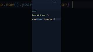 calculate age in python #python #learnpython #programming