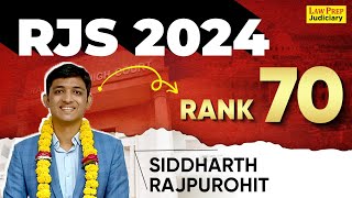 RJS 2024 Interview | Siddharth Rajpurohit | Rank 70 | RJS Result 2024