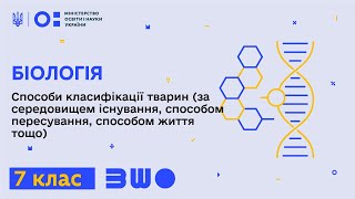 7 клас. Біологія. Способи класифікації тварин (за середовищем існування, способом життя тощо)