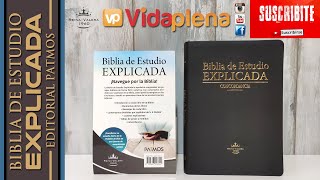 BIBLIA DE ESTUDIO EXPLICADA de Editorial Patmos versión Reina Valera 60 - Reseña completa VIDA PLENA