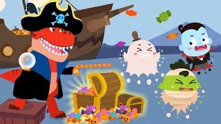 Pirate Dinosaurs Vs Halloween Monsters | Trick or Treat | Halloween Songs | Halloween | BabyBus