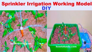 how to make sprinkler irrigation system working model | DIY agriculture inspire model | howtofunda