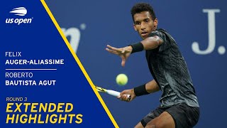 Felix Auger-Aliassime vs Roberto Bautista Agut Extended Highlights | 2021 US Open Round 3