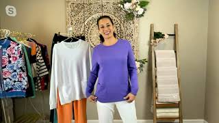 Sport Savvy Mixed Stitch Pullover Sweater on QVC