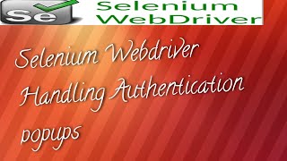 How to Handle Basic Authentication Pop Up in Selenium