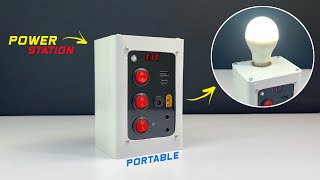 Mini Portable Power Station ।। How To Make Power Station Using PVC Pipe ।। Inverter ।। Power Bank