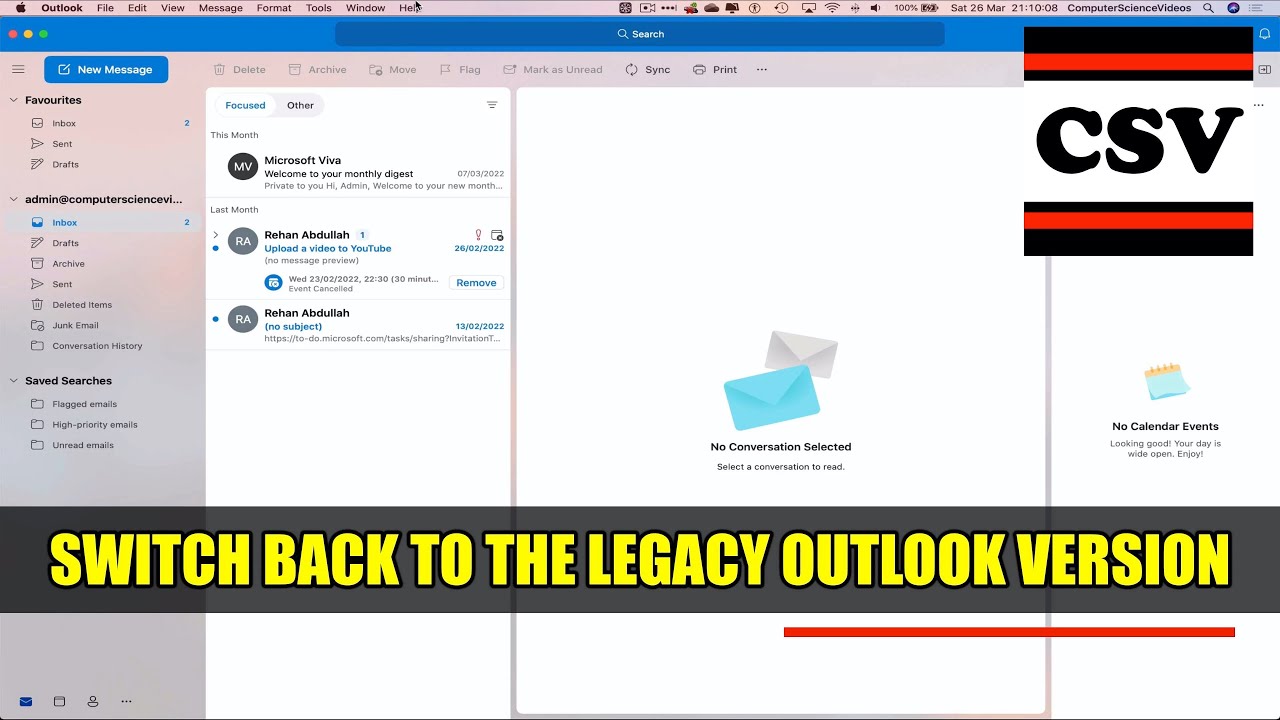 SWITCH BACK TO THE CLASSIC VERSION OF MICROSOFT OUTLOOK FOR MAC DESKTOP ...