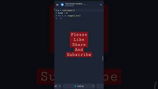 Print sum of even numbers in python | #python #programming #tutorial #coding #solution #shorts #code