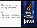 Java - string reverse using streams