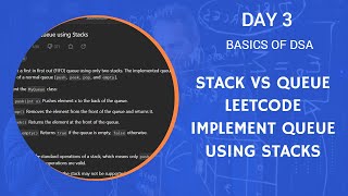 232.Implement Queue using Stacks | LeetCode | Python | Day 3 - Basics of DSA | Master DSA with Jazzy