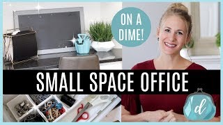 SMALL SPACE ORGANIZING 💙 Desk & Office Makeover