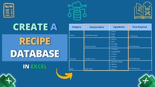How To Create A Recipe Database In Excel