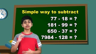 Learn Easy Subtraction Trick | Math Tips and Tricks | Solve in UNDER 1 SECOND!