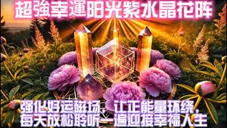 超強幸運阳光紫水晶花阵｜强化好运磁场让正能量环绕｜每天放松聆聽一遍迎接幸福人生｜正念吸引力法則調頻能量音樂