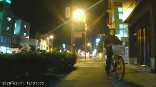 無灯火・信号無視自転車【自転車ドラレコ映像】