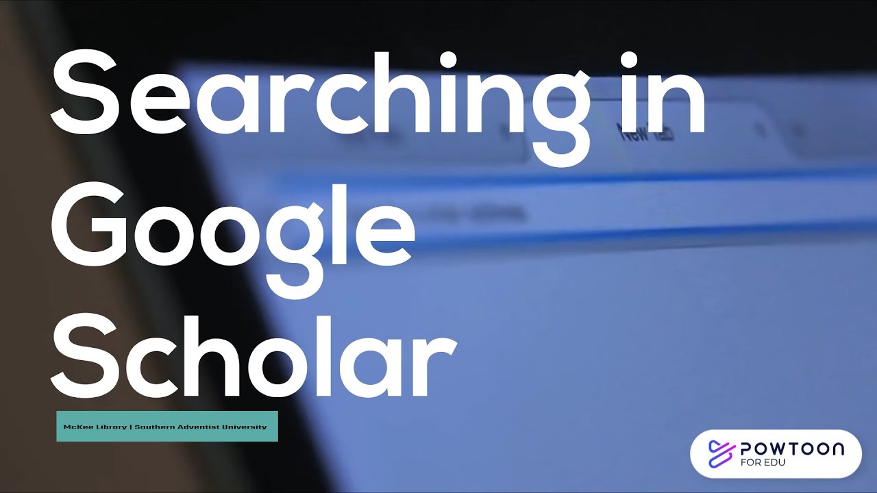 Searching In Google Scholar - YouTube