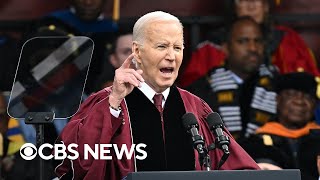 Protest over war in Gaza during Biden's Morehouse commencement speech