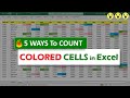 ✅ 5 Ways To Count Colored Cells in Excel