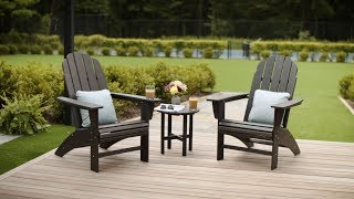 POLYWOOD® Vineyard 3-Piece Curveback Adirondack Set in Vintage Finish - PWS418-1