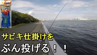 【ふれーゆ裏】サビキ仕掛けを沖に投げるぶっこみサビキは、サビキ釣り初心者でも魚は釣れるのか？【2019.05.15】