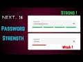 How to Show Password Strength in React | Next.JS