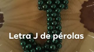 Letra J de pérolas