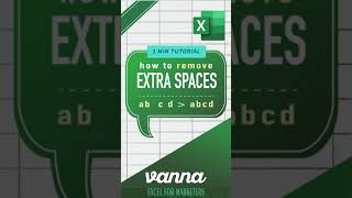Excel for Marketers🔥 How to remove extra space