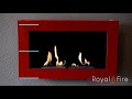 Настенный биокамин globmetal 650x400 Красный глянец royal fire Камины для дома и квартиры