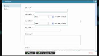 Javelin CMS - Calendar Module: Adding & Creating Events