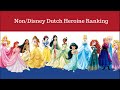 Non/Disney Dutch Heroine Ranking {With Dutch comments}