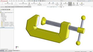 C Clamp Design And Assembly In Solidworks