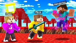 MICK Komt Mij REDDEN Uit HEROBRINE'S WERELD! (Minecraft Survival)